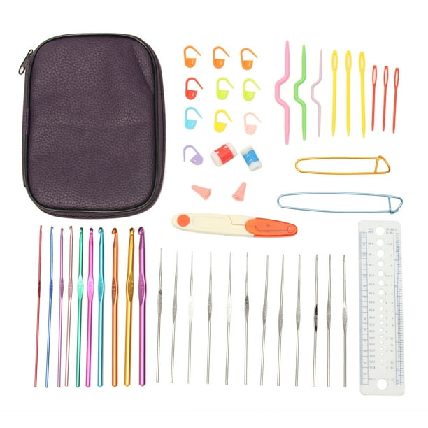 5 Sizes Aluminium Needle Stitch Holder Hook Yarn Sewing Knitting Crocheting Tool